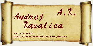 Andrej Kasalica vizit kartica